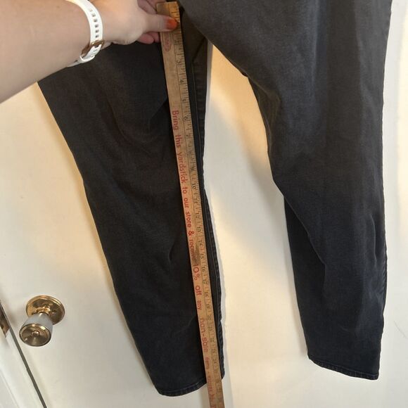 Lane Bryant Skinny Ankle Jeans Size 20 Black Mid-Rise -Stretch Distressed Y2K - Picture 10 of 12